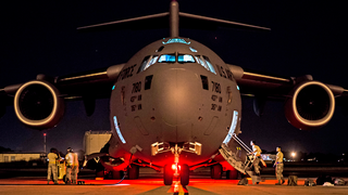 C-17s With Fighter Escort Drop 50 Tons Of Arms To Fighters In Northern Syria